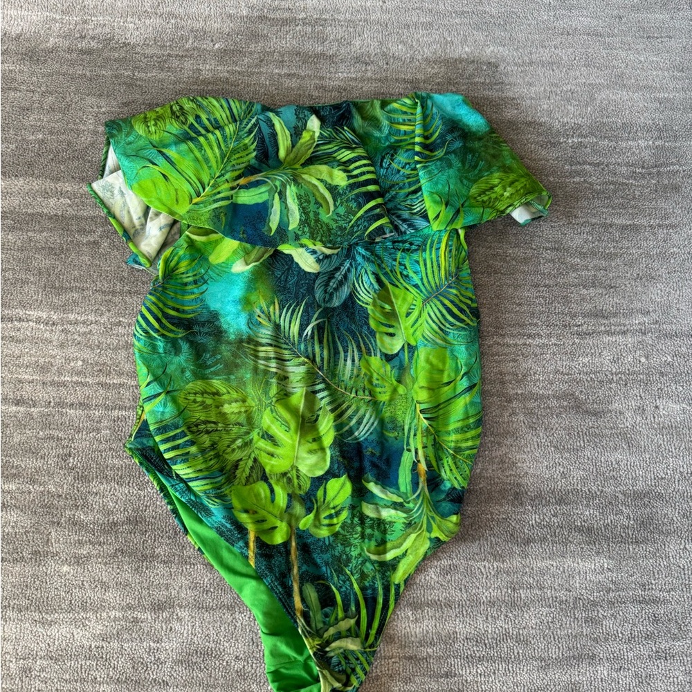 ASOS Maternity Green Tropical One Piece Swimsuit
